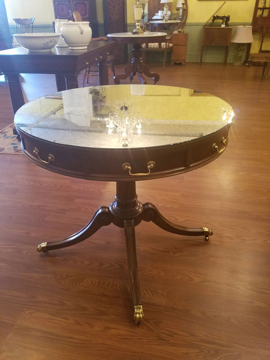 Glass Top Round Table